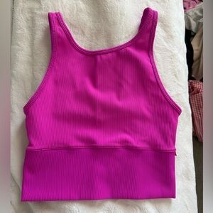 lululemon SONIC PINK power pivot ribbed tank